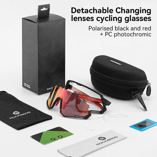 Bicycle Glasses Polarized Photochromic Ultra-Light Comfortable Bike Eyewear Non-Slip TR90 Sunglasses Cycling Equipment
